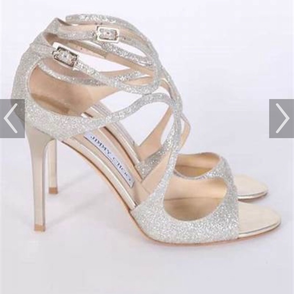 Jimmy Choo Dusty Glitter shoes size 38.5